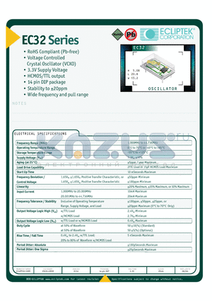 EC3200A15ET-24000M-G datasheet - OSCILLATOR