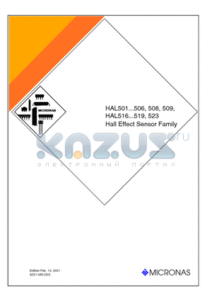 HAL508A datasheet - Hall Effect Sensor Family