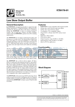 ICS9176-01 datasheet - Low Skew Output Buffer