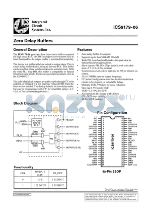 ICS9179-06 datasheet - Zero Delay Buffers