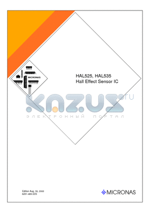 HAL525UA-K datasheet - Hall Effect Sensor IC