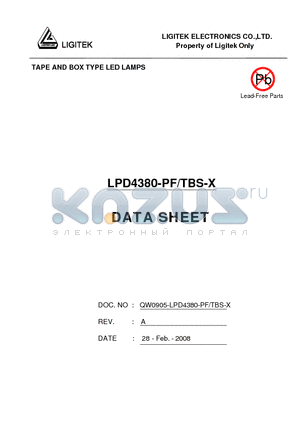 LPD4380-PF-TBS-X datasheet - TAPE AND BOX TYPE LED LAMPS