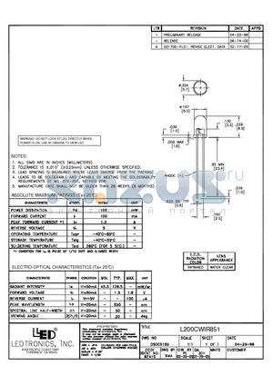 L200CWIR851 datasheet - L200CWIR851