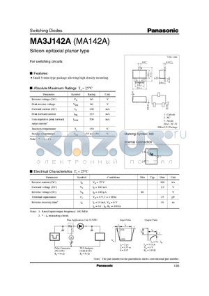 MA142A datasheet - Switching Diodes