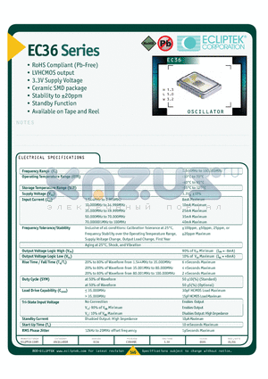 EC3645-30000M datasheet - OSCILLATOR