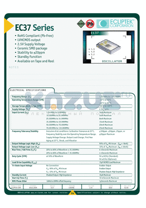 EC3700-30000MTR datasheet - OSCILLATOR