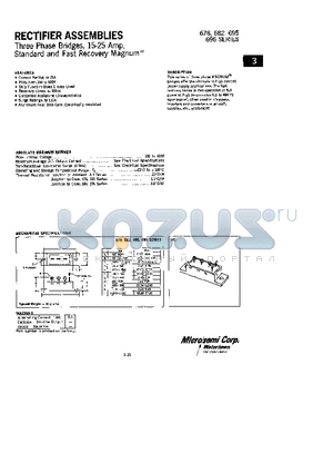 696-4 datasheet - RECTIFIERS ASSEMBLIES