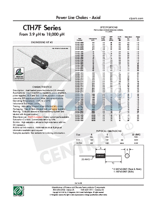 CTH7F-391K datasheet - Power Line Chokes - Axial