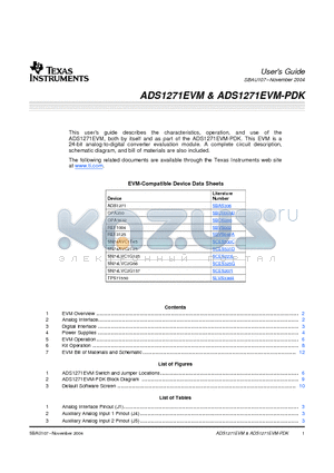 ADS1271EVM datasheet - modular EVM form factor