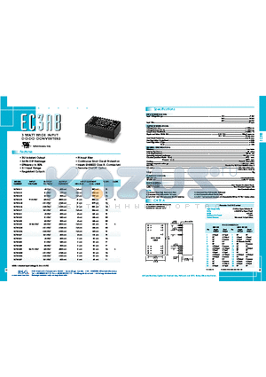 EC3AB21 datasheet - 3 WATT WIDE INPUT DC-DC CONVERTERS