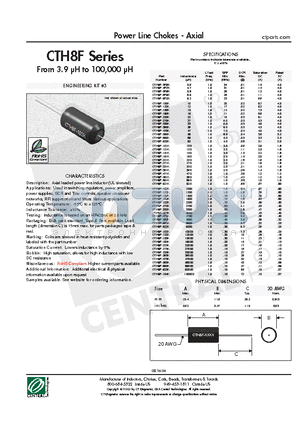 CTH8F-330K datasheet - Power Line Chokes - Axial