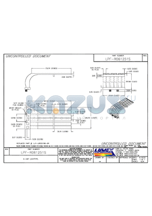 LPF-R061251S datasheet - 6 UNIT LIGHTPIPE