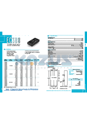 EC3BB02 datasheet - 7.5 WATT WIDE INPUT DC-DC CONVERTERS