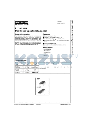 L272AD2 datasheet - Dual Power Operational Amplifier