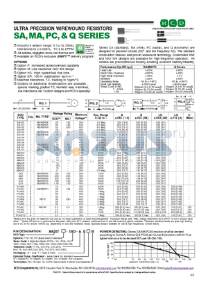 MA207-1000-A datasheet - ULTRA PRECISION WIREWOUND RESISTORS