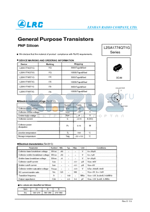 L2SA1774QT1G_11 datasheet - General Purpose Transistors PNP Silicon