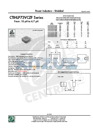 CTIHLP73VCZF-R68M datasheet - Power Inductors - Shielded