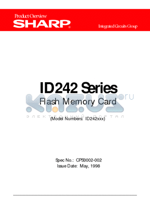 ID242 datasheet - Flash Memory Card