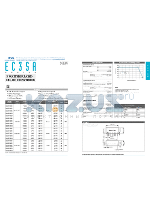 EC3SA-12D15 datasheet - 3 WATT REGULATED DC-DC CONVERTERS