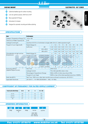 DXT49310.000B20I datasheet - CRYSTALS REDUCED HEIGHT DXT493