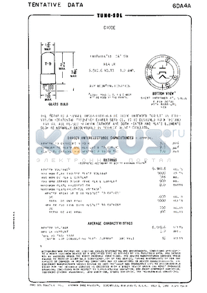 6DA4A datasheet - DIODE UNIPOTENTIAL CATHODE