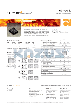 L314F datasheet - Low Profile Designed for PCB Connections