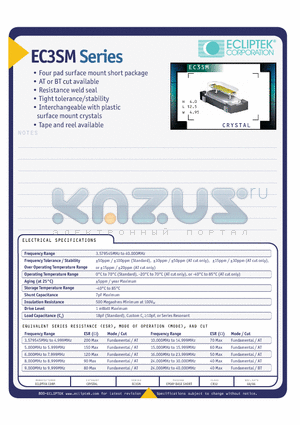 EC3SMC-B-28375MTR datasheet - CRYSTAL