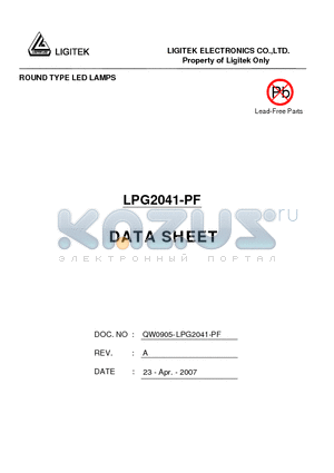 LPG2041-PF datasheet - ROUND TYPE LED LAMPS