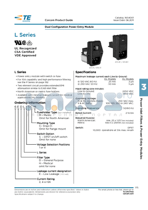 6EDL1SCM datasheet - Dual Configuration Power Entry Module