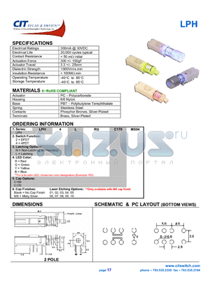 LPH2.4LGC170 datasheet - CIT SWITCH