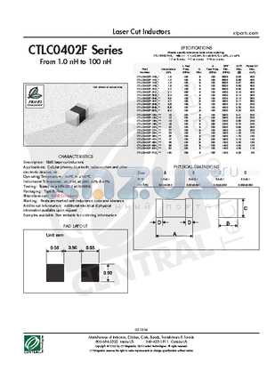 CTLC0402F-12NG datasheet - Laser Cut Inductors