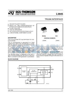 L3845 datasheet - TRUNK INTERFACE