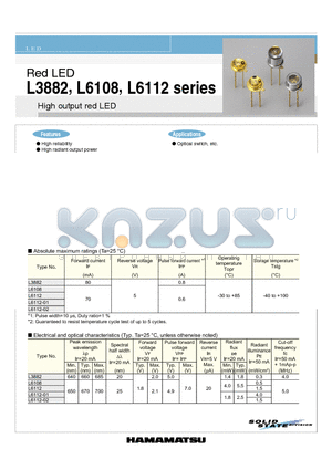 L3882 datasheet - High output red LED