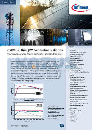 IDL08G65C5 datasheet - 650V SiC thinQ! Generation 5 diodes