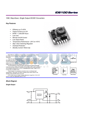 IDS112 datasheet - 10W, Step-Down, Single Output DC/DC Converters