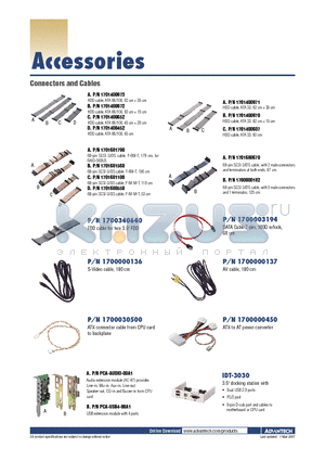IDT-3030 datasheet - Accessories Connectors and Cables