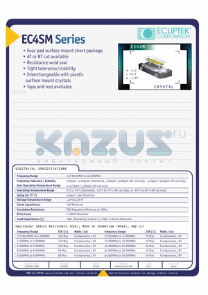 EC4SMJ-B-25000M datasheet - CRYSTAL