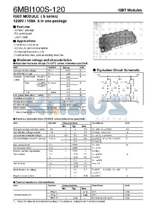 6MBI100S-120_10 datasheet - IGBT MODULE