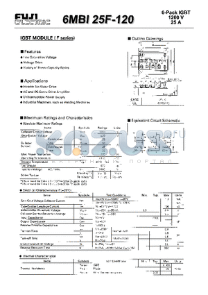 6MBI25F-120 datasheet - IGBT MODULE(1200V 25A)