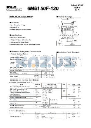 6MBI50F-120 datasheet - IGBT(1200V 50A)