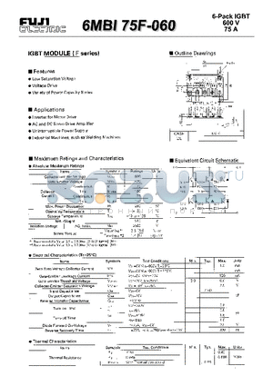 6MBI75F-060 datasheet - IGBT(600V 75A)