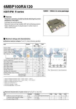 6MBP100RA120 datasheet - IGBT(1200V/100A)