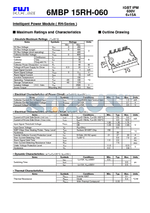 6MBP15RH-060 datasheet - Intelligent Power Module ( RH-Series )