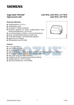 LPPT672-MO datasheet - Super Multi TOPLED High-Current LED