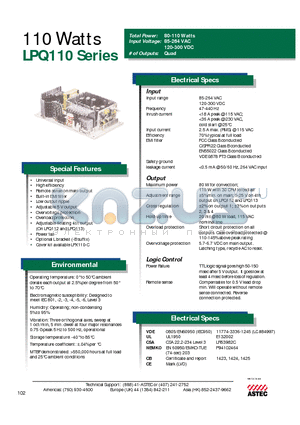 LPQ110 datasheet - 110 Watts