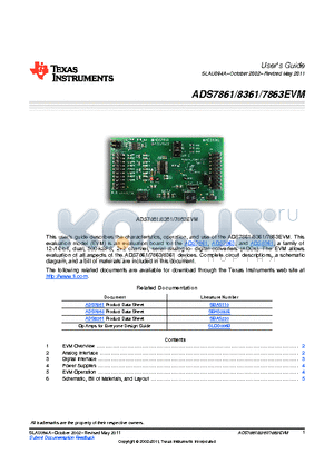 ADS7863EVM datasheet - Full-featured evaluation board