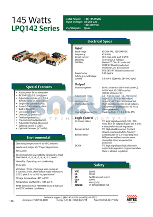 LPQ142 datasheet - 145 Watts