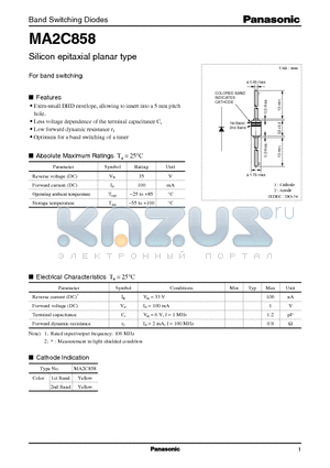 MA2C858 datasheet - Band Switching Diodes