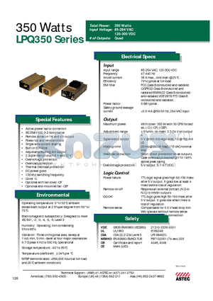 LPQ350 datasheet - 350 Watts