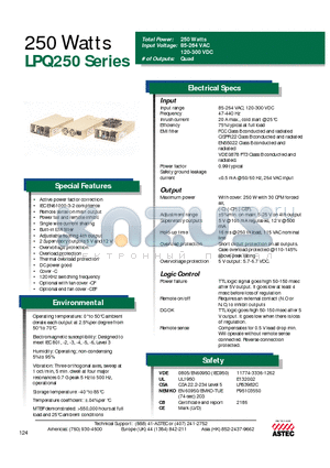 LPQ252-C datasheet - 250 Watts